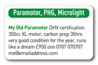 paramotor PHG microlight
